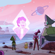 Some Gems watching Steven via a broadcast.
